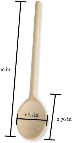 Vista 2 de Mr.Woodware - Cucharas de madera de 10 pulgadas para cocinar, juego de 3 cucharas de madera de mango largo para mezclar, agitar, degustar