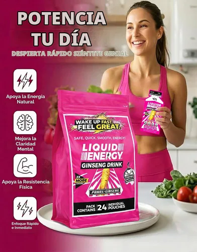 Vista 5 de VITAL 4U Liquid Energy - Bolsas de café energético, 24 unidades, 175 mg de cafeína con Panax Ginseng y vitaminas B