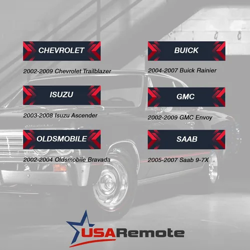 Vista 4 de Control remoto de entrada sin llave para automóvil compatible con Buick Rainier / Chevy Trailblazer / GMC Envoy / Isuzu Ascender / Oldsmobile