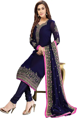 Vista 5 de TRENDMALLS Conjunto de traje de Salwar indio Georgette bordado indio Salwar vestido étnico