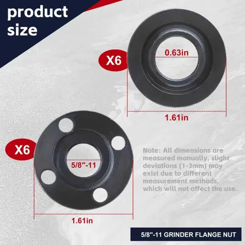 Vista 2 de Tuerca de bloqueo de amoladora 5/8-11 para Dewalt, Milwaukee, Makita, Ryobi