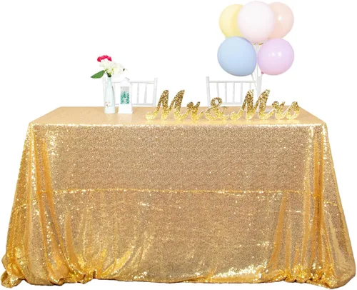 Vista 63 de ShiDianYi Mantel redondo de lentejuelas azul bebé de 72 pulgadas, mantel de lentejuelas con purpurina para pastel de postre con purpurina, mantel