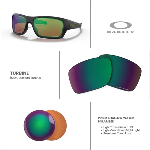 Vista 15 de OAKLEY Original Turbine OO9263 PRIZM Trail Replacement Lenses For Men For Women+ Bundle Microfiber Pouch -FRAMES NOT INCLUDED