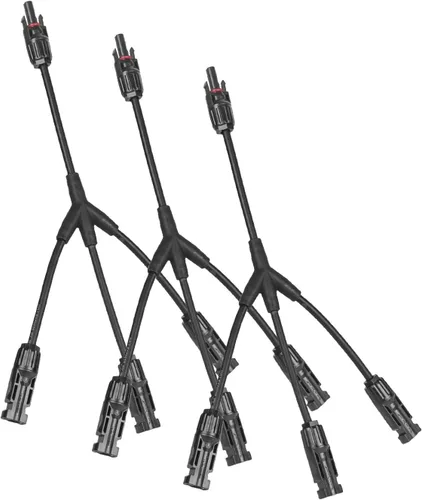 Vista 13 de Conector de panel solar de 2 a 1 2 vías, divisor de panel solar de 1000 V FMM+MFF rama en Y, conectores paralelos para conexión paralela entre 2 a 1