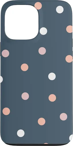 Vista 22 de iPhone 16 Polka Dot Gris Pastel Colorido, Mujeres Y Niñas Funda De Lunares