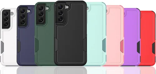 Vista 8 de Funda para Samsung Galaxy S22: funda protectora de doble capa resistente para teléfono celular, a prueba de golpes, con protector de pantalla
