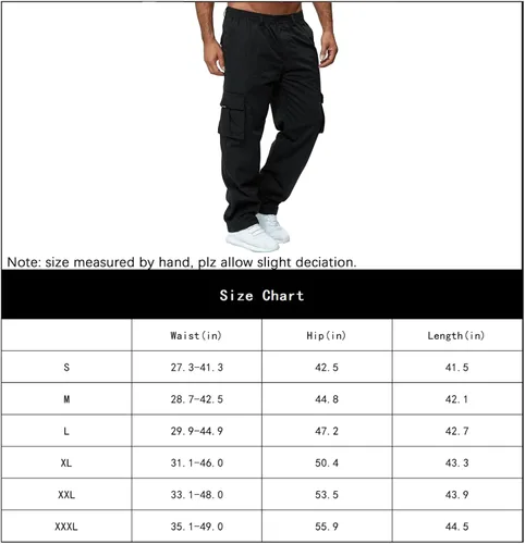 Vista 7 de Pantalones cargo para hombre con bolsillos, pantalones deportivos de algodón para senderismo, casuales, atléticos, deportivos, para exteriores