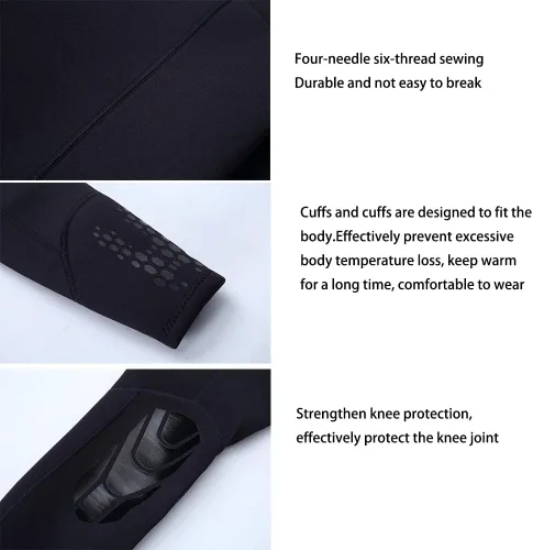 Vista 5 de ZCCO Traje de neopreno de 0.118 pulgadas (0.118 in) de cuerpo completo de manga larga con cremallera en la espalda, traje térmico para deportes