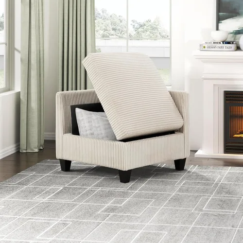 Vista 5 de Lexicon Sofá modular modular para sala de estar, asiento de esquina de pana con almacenamiento, unidades de sofá modular seccional, silla tapizada