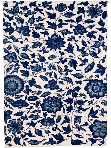 Vista 8 de Tapiz japonés Noren para puerta, moderno pájaro, hecho a mano, cortina de puerta, divisor de habitación para decoración del hogar, 33 x 35 pulgadas