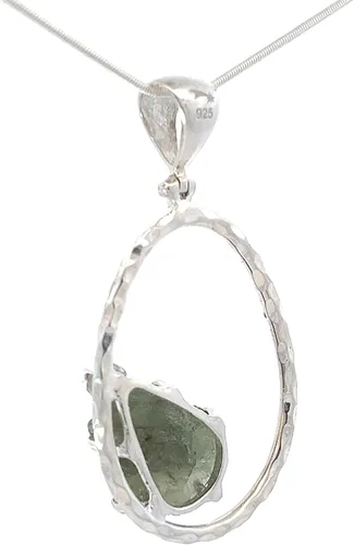 Vista 4 de Collar con colgante de moldavita de Stones Desire