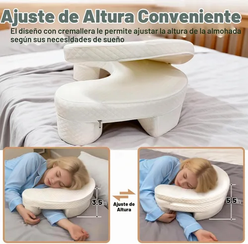 Vista 4 de JZHLLA Almohada de cama lateral ajustable en altura