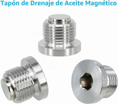 Vista 5 de 1 pieza de acero inoxidable con tapón magnético de drenaje de aceite de cárter para Porsche 911 986 996 997 Boxster Cayman