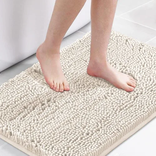 Vista 20 de H.VERSAILTEX Alfombra de Baño Alfombra de Baño Alfombras de Baño para Baño Antideslizante Alfombras de Baño Extra Gruesa de Chenilla Alfombra 17" x