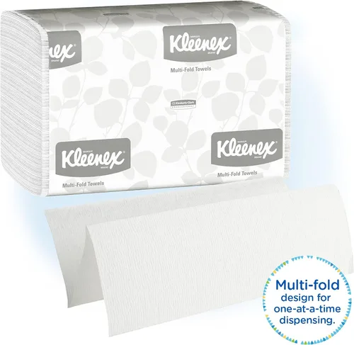 Vista 5 de Kleenex(R) - Toallas de mano multipliegues, 150 toallasmanga, paquete de 4 mangas, 150 unidades (paquete de 4)