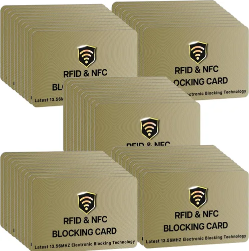 Vista 28 de SaiTech IT Paquete de 5 Tarjetas de Bloqueo RFID, Una Tarjeta Protege Toda la Billetera y Cartera, Protector de Tarjetas de Débito y Crédito