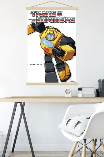 Vista 5 de Trends International Hasbro Transformers - Póster de pared de la serie Bumblebee Feature con marco magnético