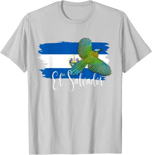 Vista 70 de Camiseta con la bandera de El Salvador, mapa de El Salvador, camiseta de Salvador para mujer, Negro