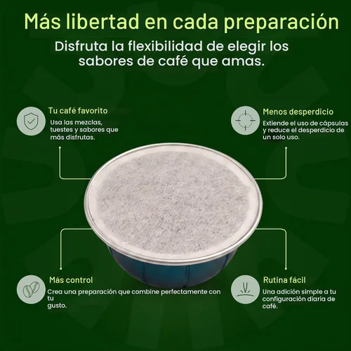 Vista 8 de My-Cap Filtros de papel para cápsulas de café para usar con tapas, cápsulas reutilizables para cafeteras de línea Vertuo, filtros de papel de café