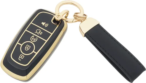 Vista 3 de Funda para llavero de TPU para Ford Escape Expedition Explorer F150 F250 F350 F450 Mustang Lincoln Aviator Key Fob