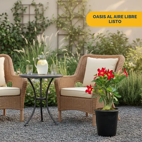 Vista 2 de Costa Farms Desert Escape Desert Rose - Planta suculenta viva de 16 a 21 pulgadas de alto, planta de interior o jardín al aire libre para patio