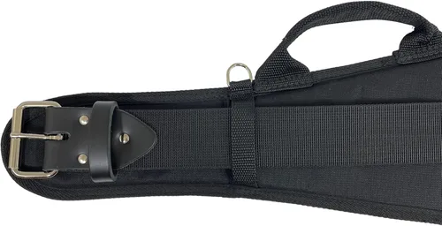 Vista 6 de Boulder Bag MAX Comfort - Cinturón de herramientas de soporte para espalda, color negro, hebilla de metal con punta de cuero