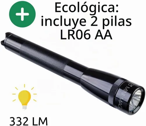 Vista 5 de Maglite - Linterna de LED con soporte y 2 baterías AA Mini Pro +. Color negro