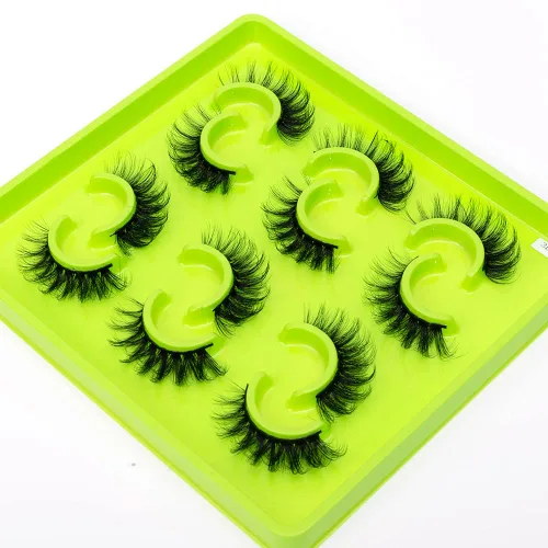 Vista 12 de Paquete de 6 pares de pestañas postizas esponjosas de imitación natural de visón sintético 3D (3DQG-115)