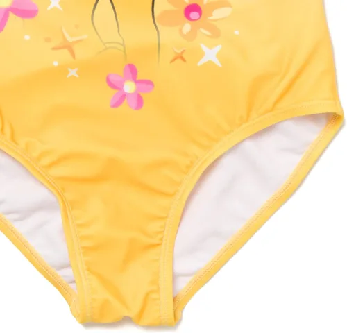 Vista 4 de Disney Princesa Cenicienta Belle Tiana Jasmine Traje de baño de una pieza para niñas pequeñas a niños pequeños