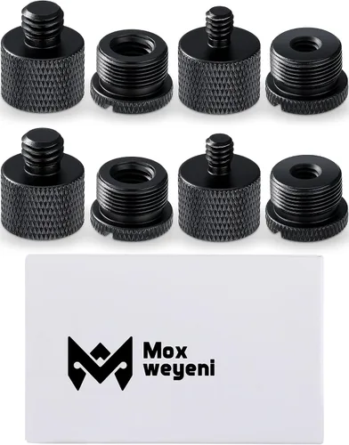 Vista 8 de 8 Piezas de Adaptador de Soporte de Micrófono 5/8 Hembra a 3/8 Macho y 3/8 Hembra a 5/8 Macho, 5/8 Hembra a 1/4 Macho y 1/4 Hembra a 5/8 Macho