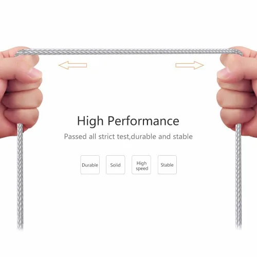 Vista 2 de Cable de carga rápida USB C a USB C de 6/10 pies para el nuevo iPad Pro de 13/12.9/11 pulgadas 60W Woven Charging Cord for iPad Pro 13/11 in