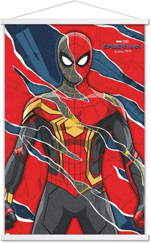 Vista 19 de Trends International Marvel Spider-Man: No Way Home - Póster de pared triturado, 22.4 pulgadas de largo x 14.7 pulgadas, versión enmarcada en madera