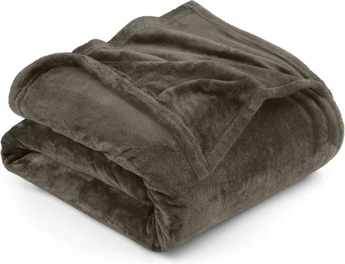 Vista 26 de Utopia Bedding - Manta de vellón de lujo, mullida, antiestática; manta de suave microfibra de 8.8 oz/yd² (300 g/m²) para sofá y cama; tamaño Gris