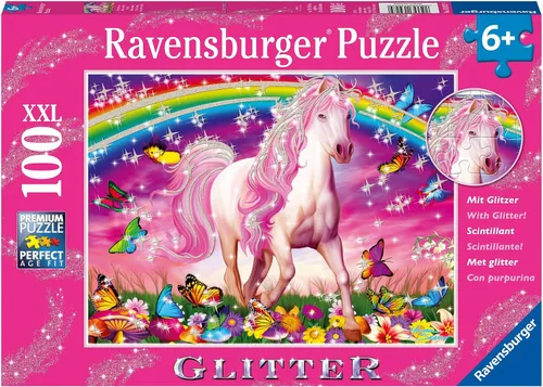 Vista 2 de Rompecabezas brillante de 100 piezas, "Sueño de caballos" de Ravensburger