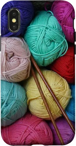 Vista 5 de Knitting and Crochet Colorful Yarn Photo Knitting Needles Case for iPhone 17