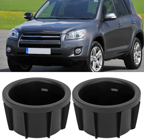 Vista 5 de 2 piezas de soporte para tazas de consola negra, repuesto para Rav4 2006-2012, material de goma duradero