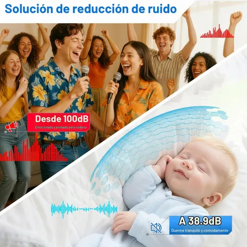 Vista 6 de Paquete de 4 paneles acústicos grandes, paneles de pared autoadhesivos insonorizados de 48 x 24 x 0.47 pulgadas, paneles de alta densidad a prueba