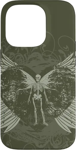 Vista 17 de Y2K Grunge Aesthetic Alt Goth Fairy Skeleton Wings Case for iPhone 17