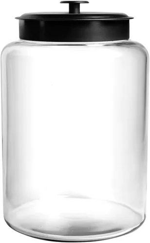 Vista 5 de Anchor Hocking - Tarro con tapa de metal negro (1.5-galones)
