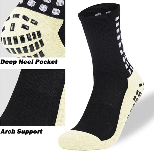 Vista 7 de wonhag Calcetines de fútbol para hombre antideslizantes 134 pares de almohadillas antideslizantes para fútbol, baloncesto, deportes con pinzas