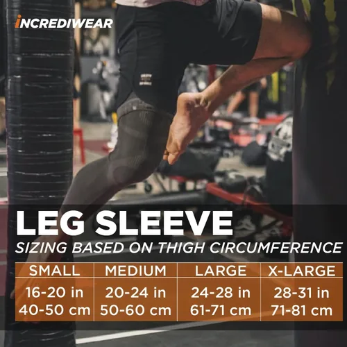 Vista 2 de Incrediwear Paquete de 2 mangas de pierna Manga larga de pierna de longitud completa para aliviar el dolor de piernas y recuperación muscular