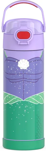 Vista 27 de THERMOS FUNTAINER Botella aislada al vacío de acero inoxidable de 16 onzas con tapa ancha de canalón, MINECRAFT