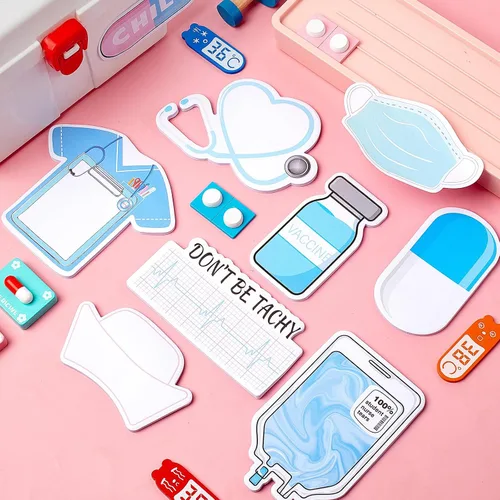 Vista 5 de Mini notas adhesivas divertidas para enfermeras, regalos de CNA, esenciales de enfermería, notas temáticas médicas, almohadillas surtidas