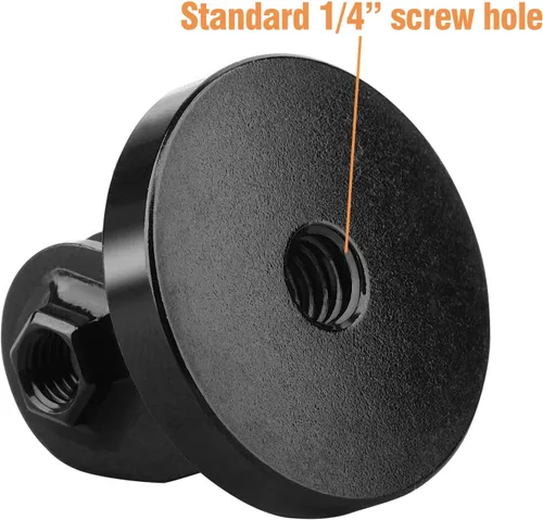 Vista 4 de ChromLives Adaptador de trípode 1/4 compatible con Gopro, adaptador de montaje de trípode de aluminio para cámara 1/4-20 compatible con Gopro Hero