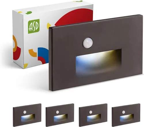 Vista 17 de ASD Lámpara LED Empotrada para Escalones, Iluminación de Peldaños para Escaleras de Exterior e Interior 3CCT, Regulable, Impermeable, Listado ETL