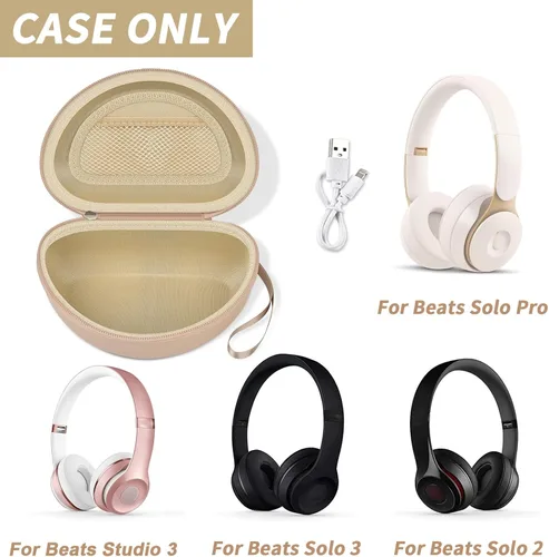 Vista 2 de Estuche para auriculares compatible con Beats Solo 4/ Studio Pro x Kim Kardashian/ Solo3/ Studio3/ Solo2/ Solo Pro Bluetooth para auriculares