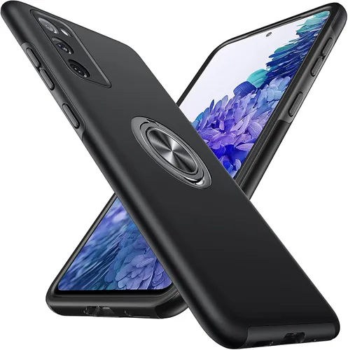 Vista 65 de Anqrp Funda para Samsung Galaxy A53 con soporte de anillo, color negro