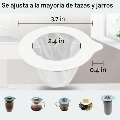 Vista 6 de 30 filtros de café reutilizables para verter sobre café, cafetera para acampar, café, viajes, cafetera de una sola porción