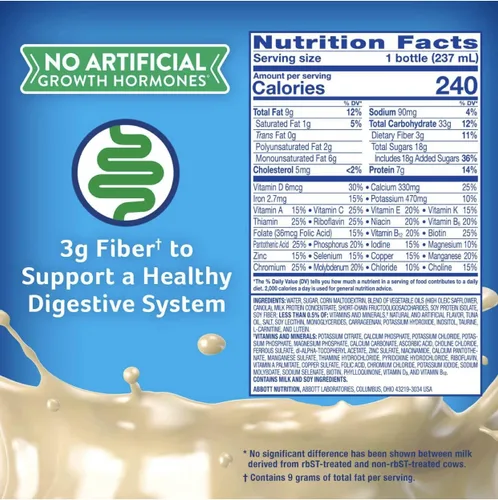 Vista 2 de Pediasure 1.5 Cal Complete Balanced Nutrition, vainilla con fibra - 8 onzas, 1 caja de 24