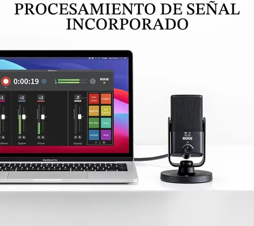 Vista 2 de RØDE NT-USB Mini Micrófono USB de condensador versátil de calidad de estudio con software gratuito para podcasting, streaming, juegos, producción